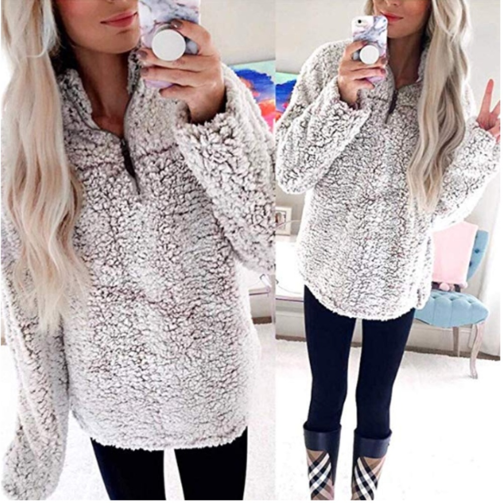 NEW! Women's Faux Fleece Pullover